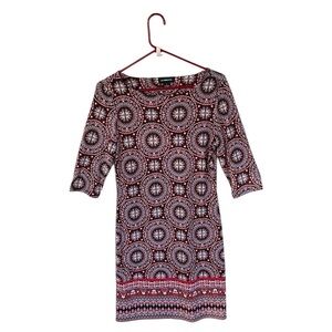 Liz Claiborne Women’s Paisley Dress 3/4 Sleeve Size Small